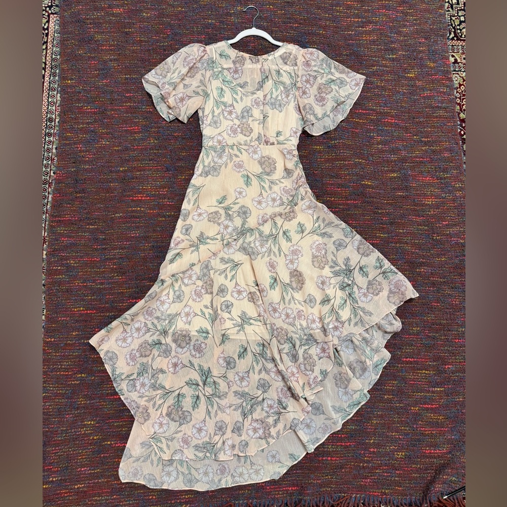 Elegant Floral Print Maxi Dress, size xs, excellent condition
